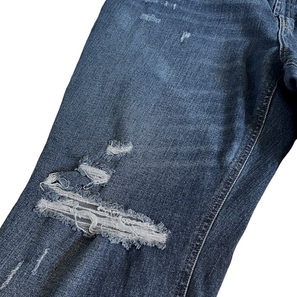 Old Navy Blue Mid-Rise Boyfriend Straight Ripped Jeans Size 16 - Picture 5 of 9